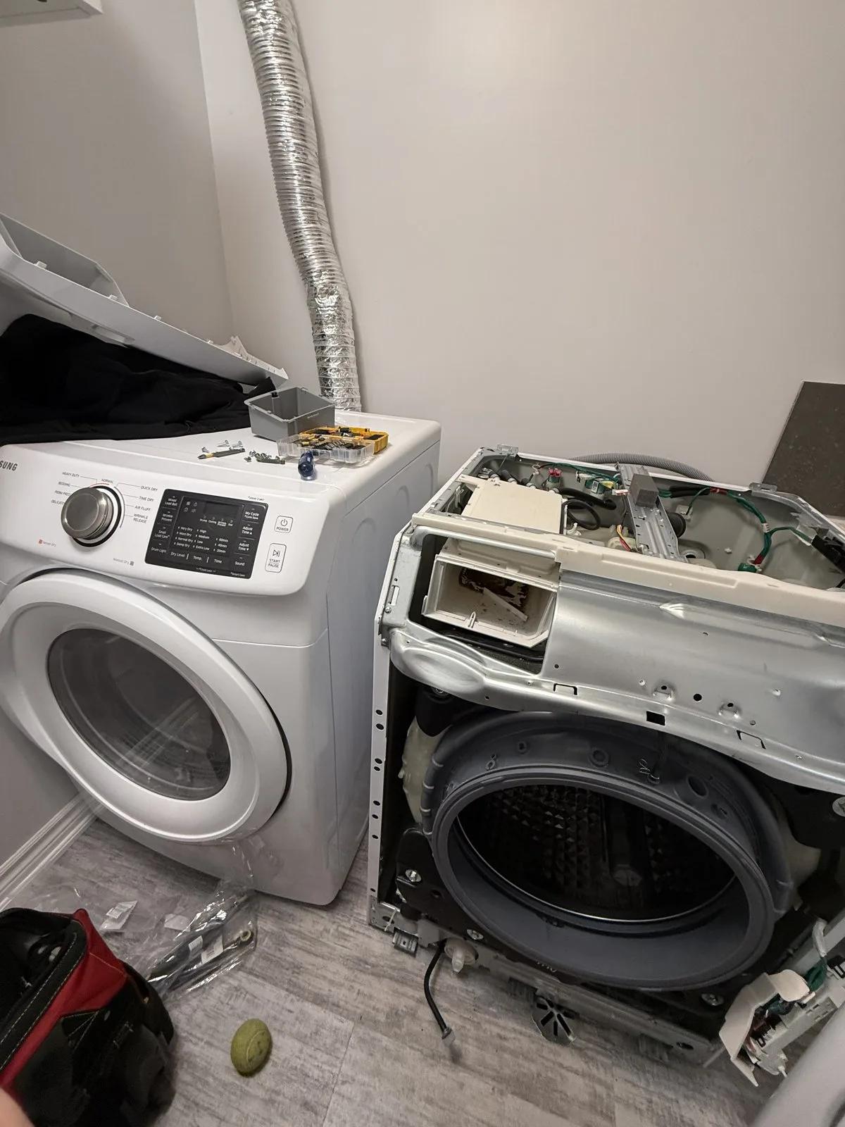 Front-load washer door repair