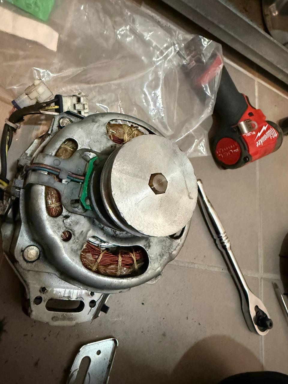 Laundry centre washer motor replacement
